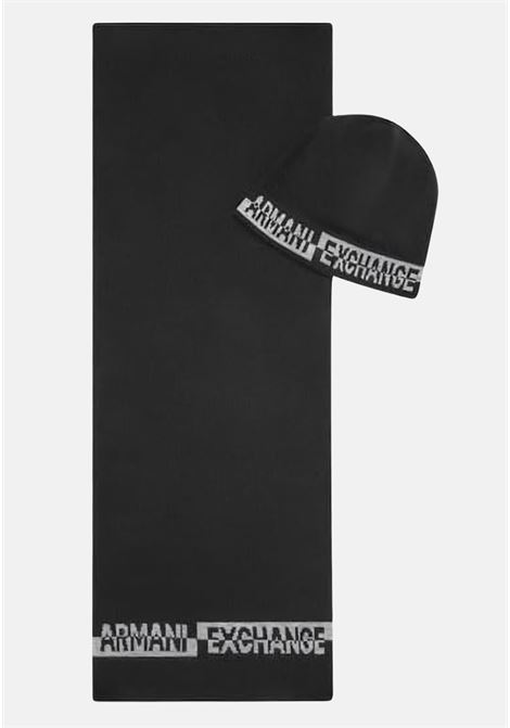 Set coordinato nero da uomo con logo ARMANI EXCHANGE | XM000337AF12274FC027